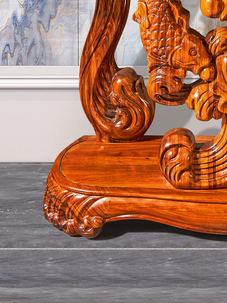 European Ebony Wood Entryway Console Table