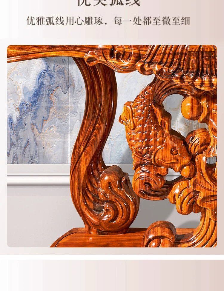 European Ebony Wood Entryway Console Table