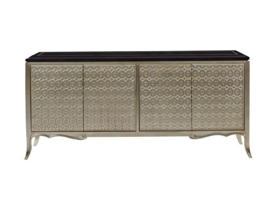 HD01 Silver Foil Genuine Leather Sofa