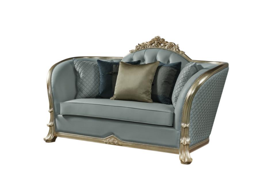 HD01 Silver Foil Genuine Leather Sofa